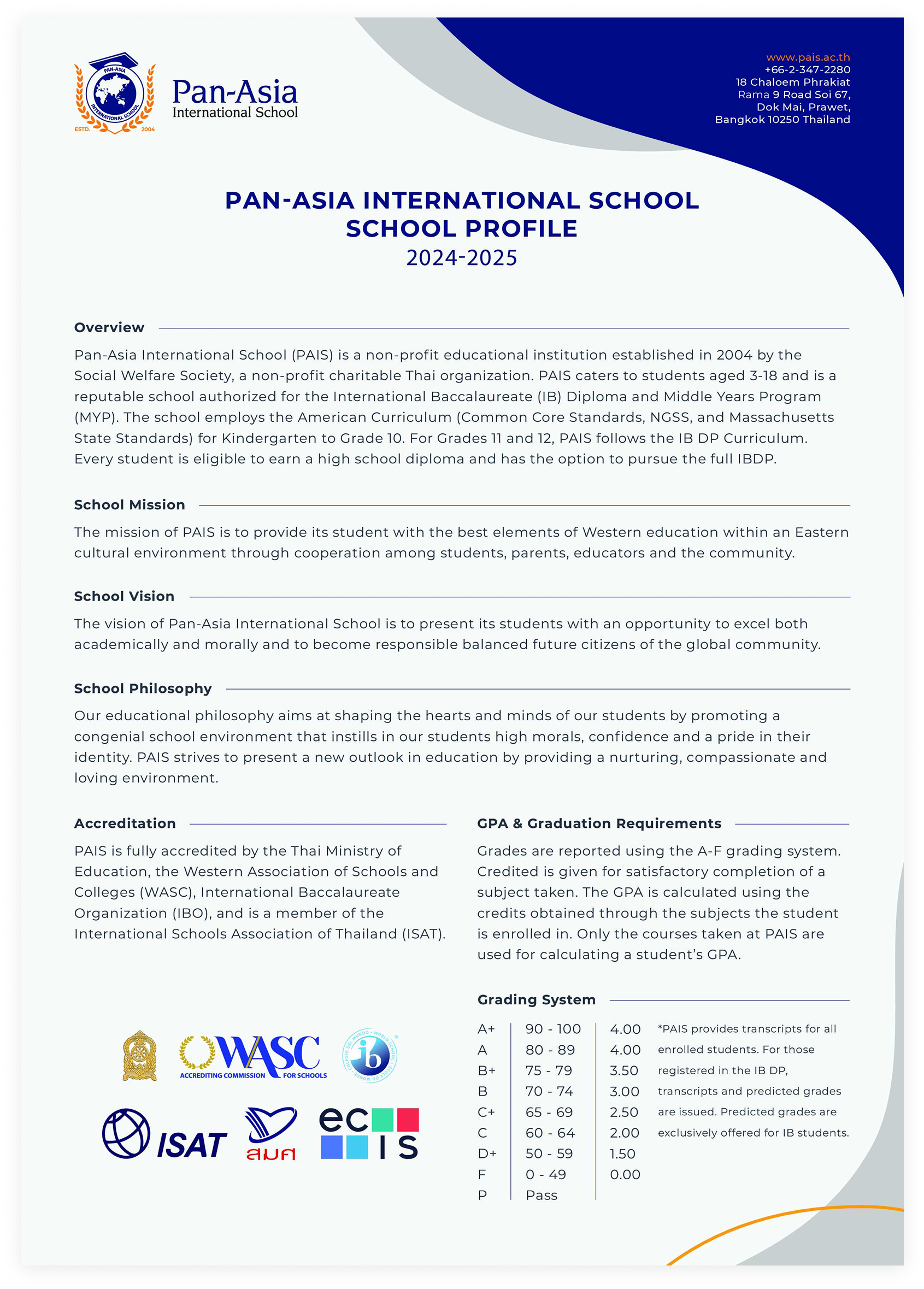 PAIS School Profile